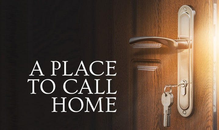 House Keys with text, "A Place to Call Home"